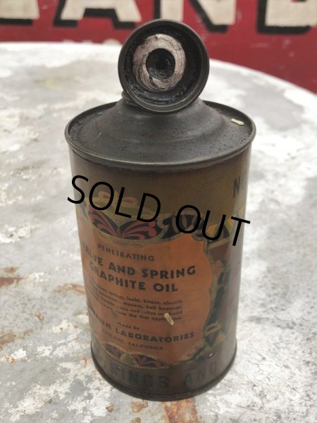 画像6: Antique Handy Oiler Lead Top Can GRAPHITE OIL  (B821) (6)