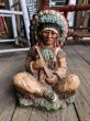 画像2: 70s Vintage Native American Indian Statue 24cm (B823) (2)