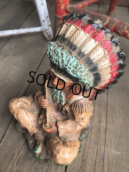 画像6: 70s Vintage Native American Indian Statue 24cm (B823) (6)