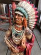 画像11: 70s Vintage Native American Indian Statue 40cm (B824) (11)