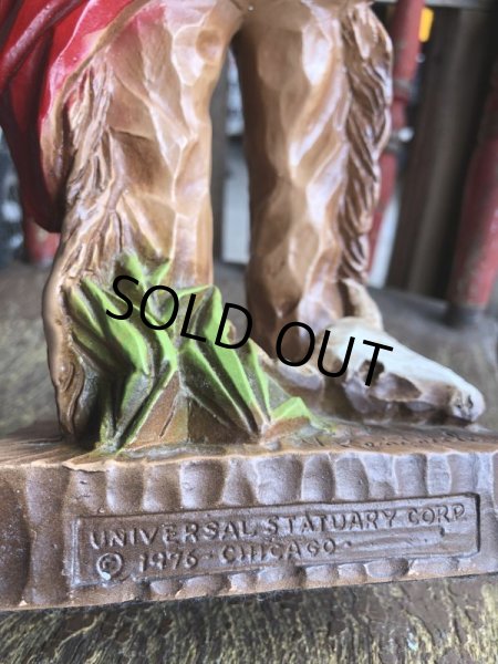 画像15: 70s Vintage Native American Indian Statue 40cm (B824) (15)