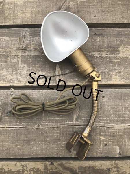 画像6: Vintage Industrial Gooseneck Clamp On Lamp (B826) (6)
