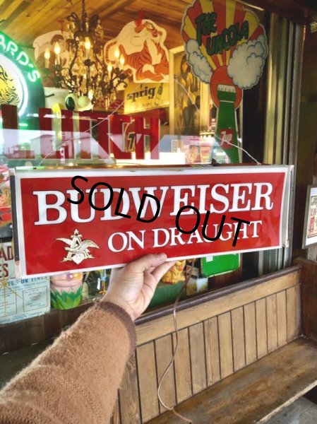 画像8: Vintage BUDWEISER ON DRAUGHT Lighted Sign (B827) (8)