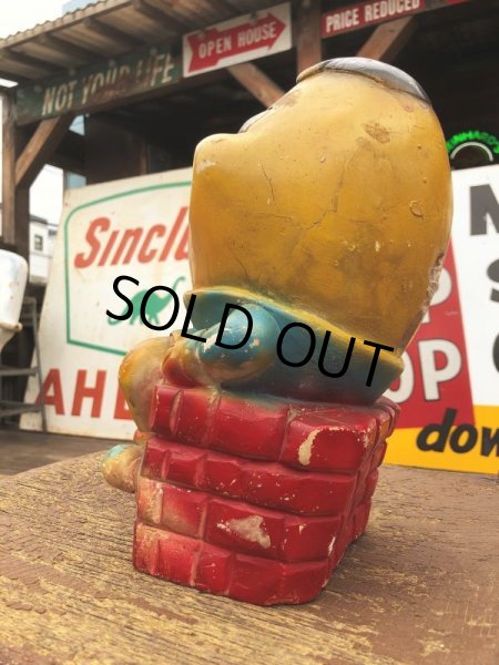 画像2: Vintage Carnival Prize Chalkware Humpty Dumpty Coin Bank (B862) (2)