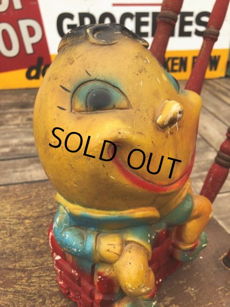 画像10: Vintage Carnival Prize Chalkware Humpty Dumpty Coin Bank (B862) (10)