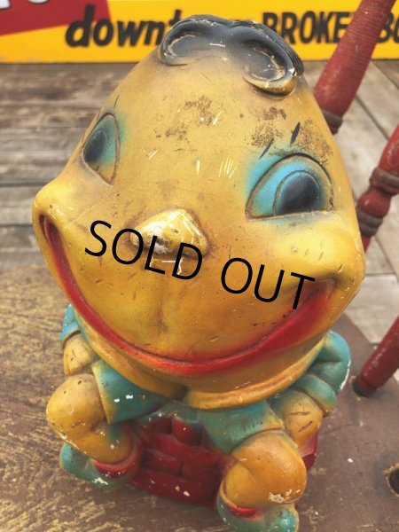 画像8: Vintage Carnival Prize Chalkware Humpty Dumpty Coin Bank (B862) (8)
