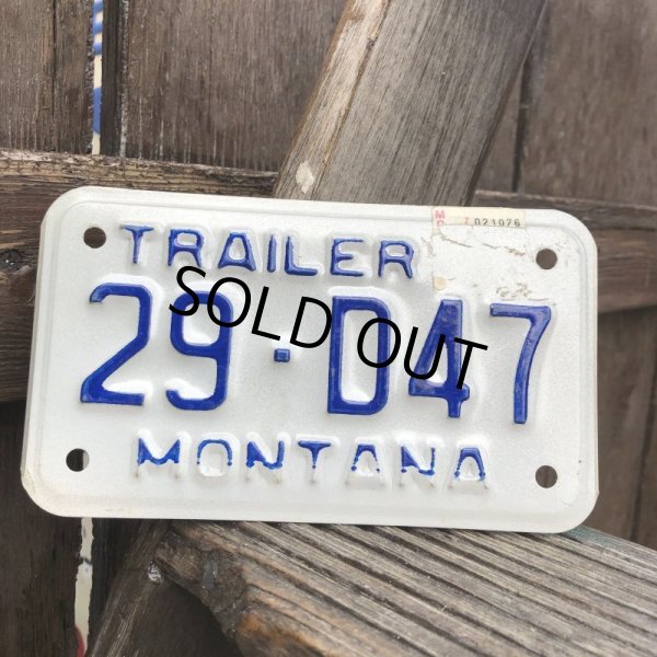 画像2: Vintage Motorcycle & Trailer License Plate 29-D47 (B866)  (2)