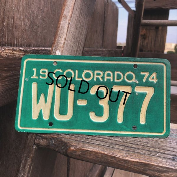 画像2: 70s Vintage Motorcycle & Trailer License Plate WU-377 (B874)  (2)