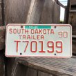 画像2: Vintage Motorcycle & Trailer License Plate T70199 (B872)  (2)