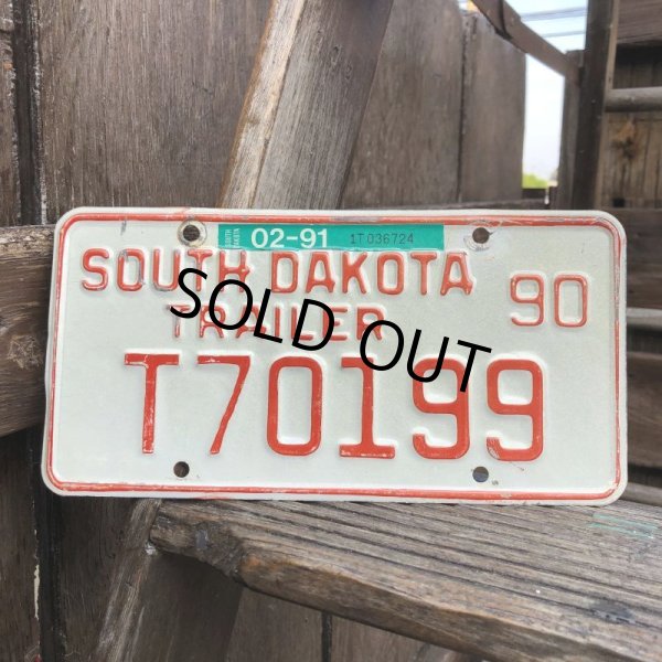 画像2: Vintage Motorcycle & Trailer License Plate T70199 (B872)  (2)