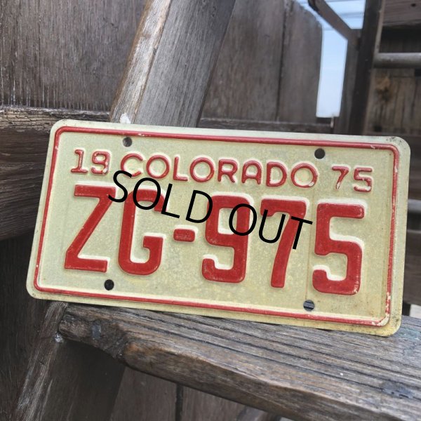 画像2: 70s Vintage Motorcycle & Trailer License Plate ZG-975 (B876)  (2)