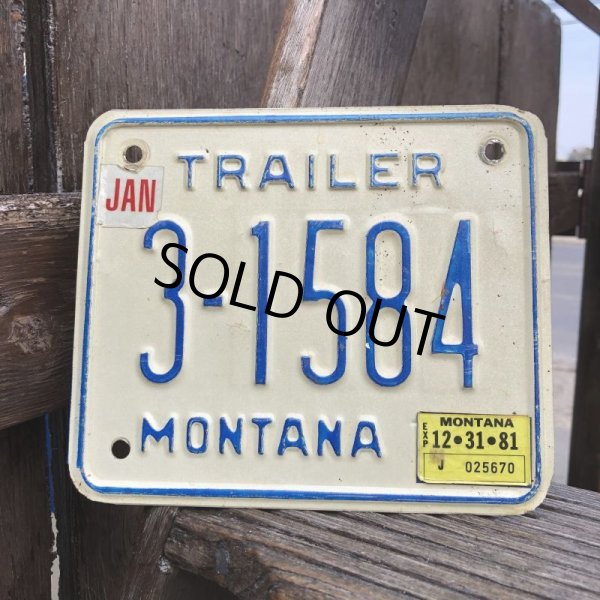 画像2: 70s Vintage Motorcycle & Trailer License Plate 3-1584  (B865)  (2)