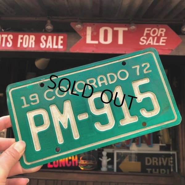 画像1: 70s Vintage Vintage Motorcycle & Trailer License Plate PM-915 (B875)  (1)