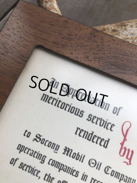画像4: Vintage Mobil Gas Service Station Sales Award Plaque (B824) (4)