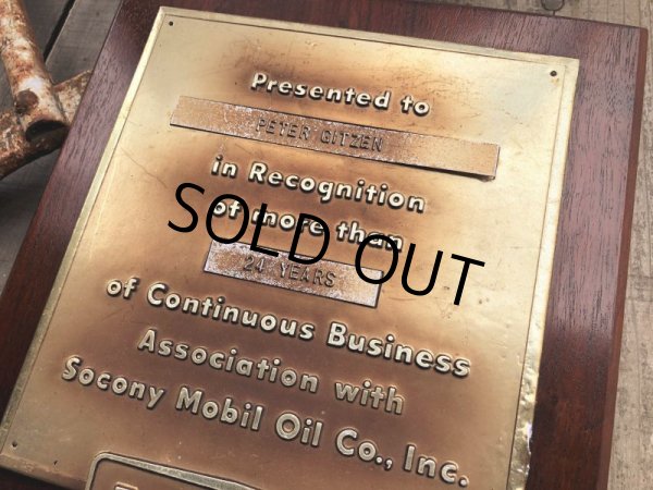画像3: Vintage Mobil Gas Service Station Sales Award Plaque (B827) (3)