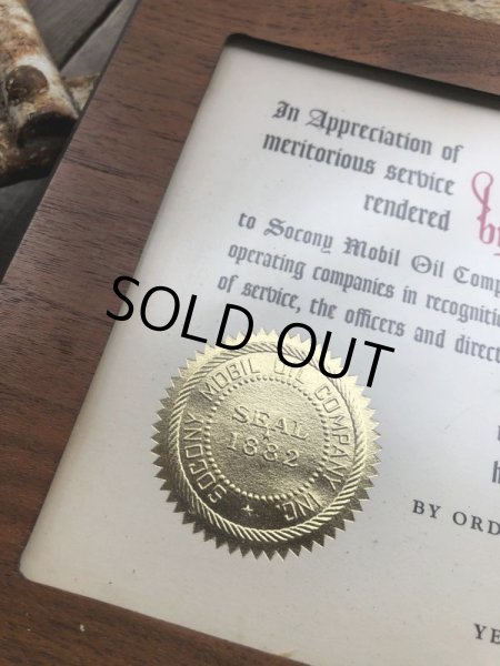 画像2: Vintage Mobil Gas Service Station Sales Award Plaque (B824) (2)