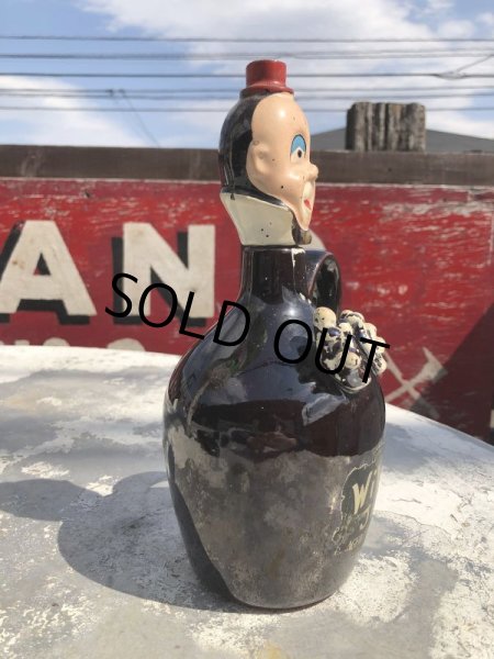 画像2: Vintage Creepy Clown Decanter Jug Bottle Set (B832) (2)
