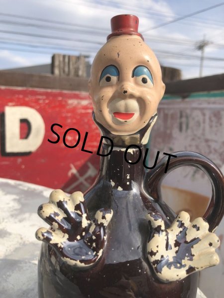 画像13: Vintage Creepy Clown Decanter Jug Bottle Set (B832) (13)