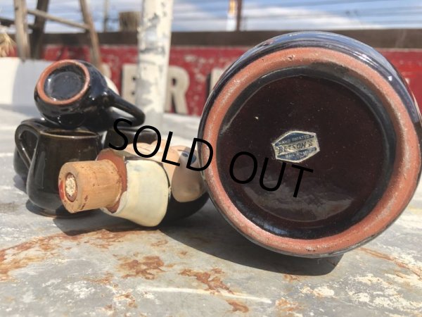 画像8: Vintage Creepy Clown Decanter Jug Bottle Set (B832) (8)