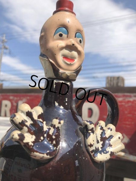 画像11: Vintage Creepy Clown Decanter Jug Bottle Set (B832) (11)