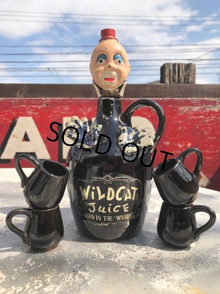 画像1: Vintage Creepy Clown Decanter Jug Bottle Set (B832) (1)