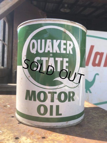 画像1: Vintage QUAKER STATE Motor Oil 1GAL Can (B844) (1)