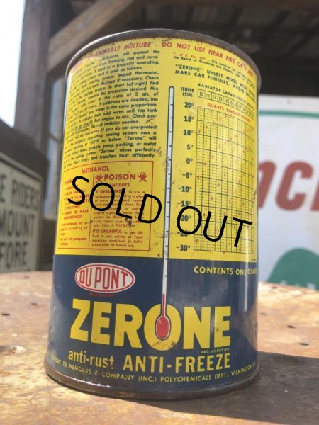 画像3: Vintage DUPONT ZERONE ANTI-FREEZE Quart Oil can (B841) (3)