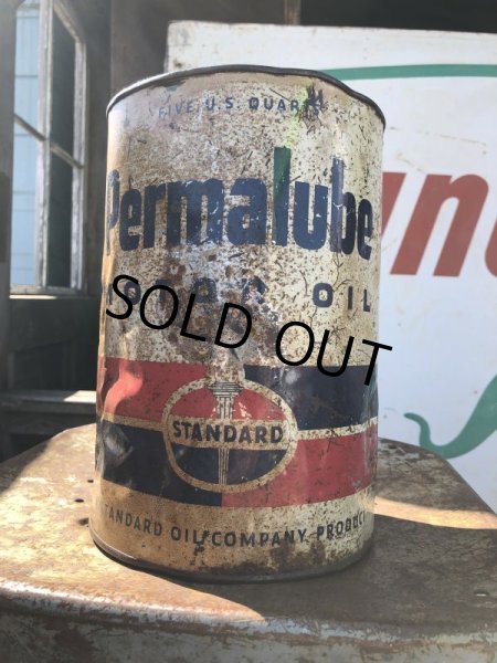画像1: Vintage Standard Permalube Motor Oil Can (B838)  (1)