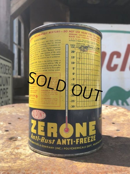画像3: Vintage DUPONT ZERONE ANTI-FREEZE Quart Oil can (B840) (3)