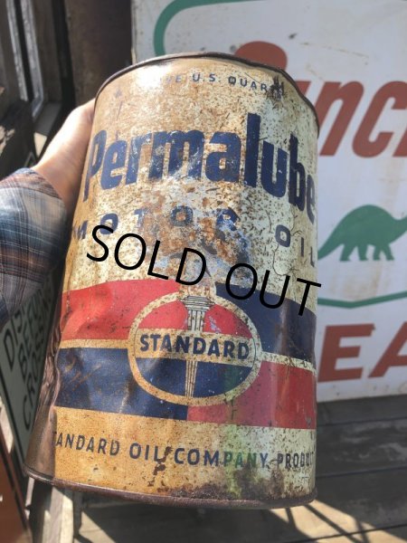 画像10: Vintage Standard Permalube Motor Oil Can (B838)  (10)