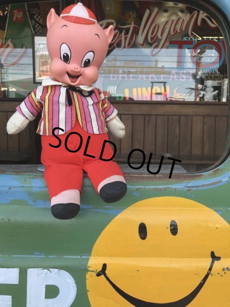 画像1: 60s Vintage Mattel Pull String Talking Porky Pig (B854) (1)