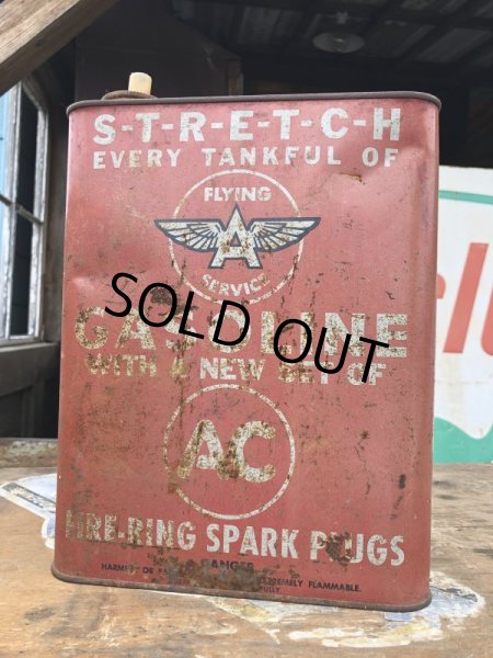 画像3: Vintage Flaying A Service Gasoline 2GAL Can (B856) (3)