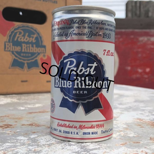 画像1: Vintage Pabst Blue Ribbon Beer 7oz Can (B861) (1)