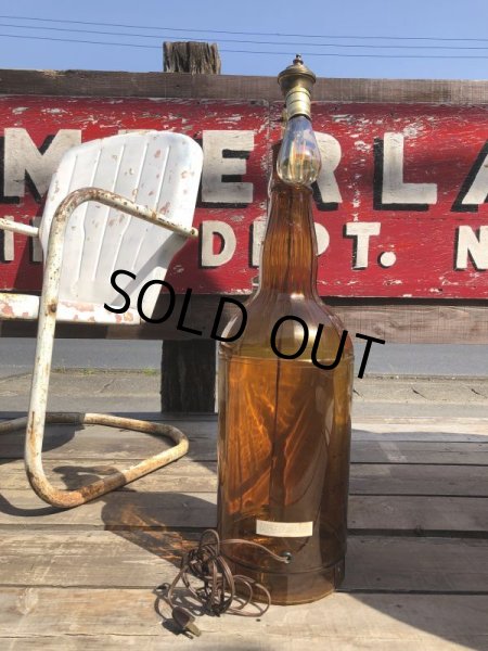 画像13: Vintage OLD CROW Whiskey Advertising Huge Glass Bottle Lamp 80cm Hard to Find! (B898) (13)