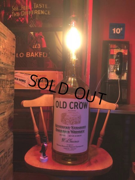 画像2: Vintage OLD CROW Whiskey Advertising Huge Glass Bottle Lamp 80cm Hard to Find! (B898) (2)