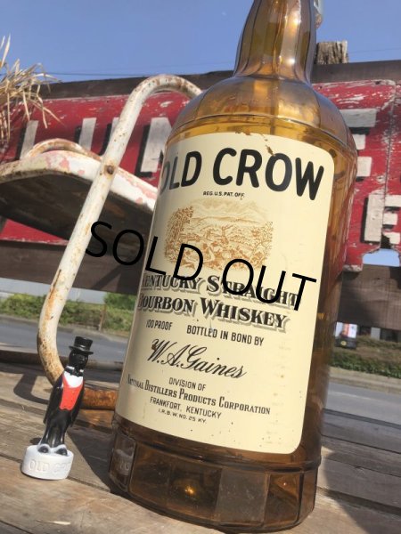画像20: Vintage OLD CROW Whiskey Advertising Huge Glass Bottle Lamp 80cm Hard to Find! (B898) (20)