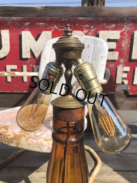 画像15: Vintage OLD CROW Whiskey Advertising Huge Glass Bottle Lamp 80cm Hard to Find! (B898) (15)