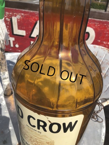 画像9: Vintage OLD CROW Whiskey Advertising Huge Glass Bottle Lamp 80cm Hard to Find! (B898) (9)