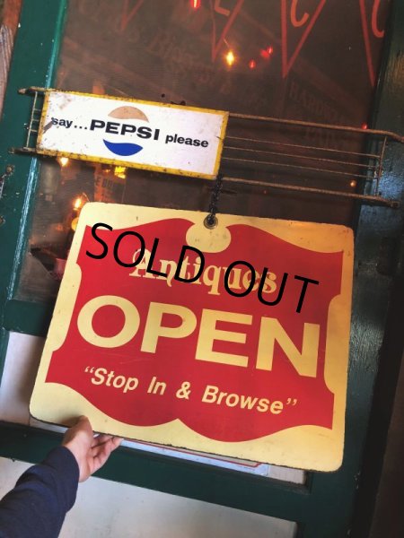 画像8: Vintage Antique Store Open Closed Original Sign (B899) (8)