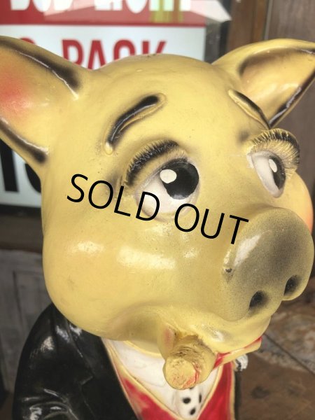 画像8: Vintage Chalkware Carnival Prize Piggy Pig Bank (B900) (8)