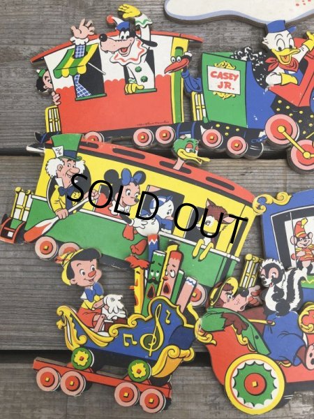 画像2: Vintage Dolly Toy Pin Ups Wall Decor Casey Jr. Circus Train Set (B920) (2)