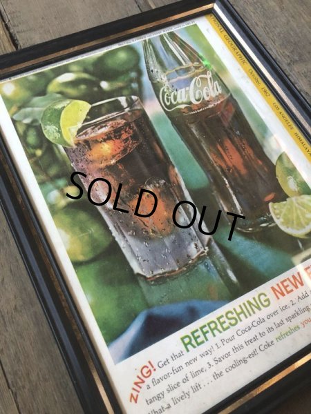 画像4: 60s Vintage Coca-Cola Advertising W/Frame (B924) (4)