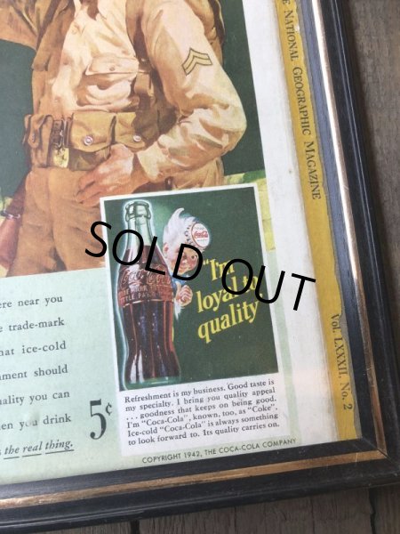 画像3: 40s Vintage Coca-Cola Advertising W/Frame (B930) (3)