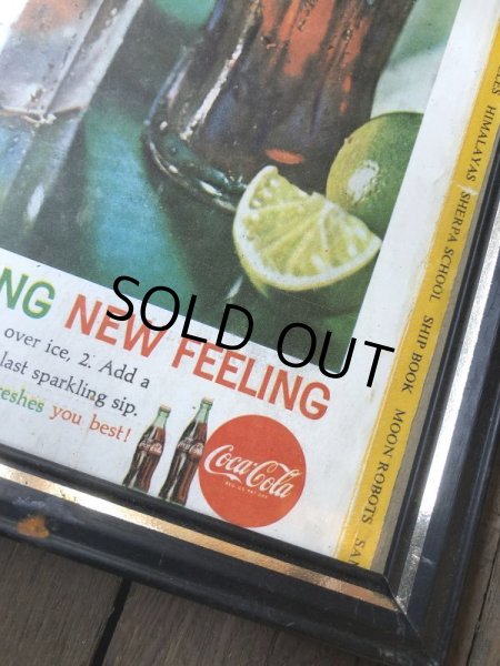 画像2: 60s Vintage Coca-Cola Advertising W/Frame (B924) (2)