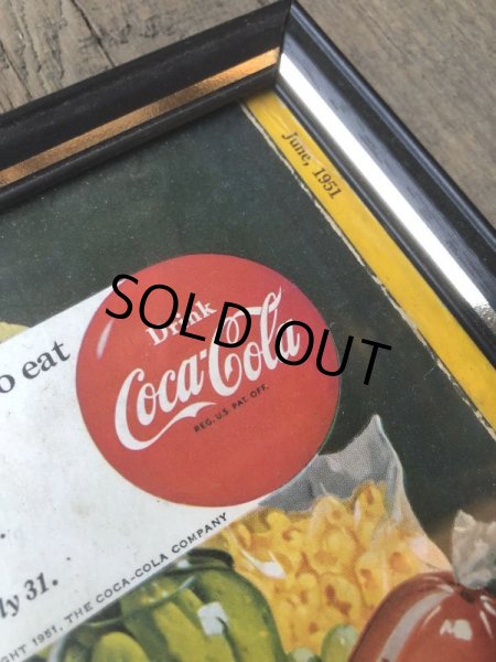 画像3: 50s Vintage Coca-Cola Advertising W/Frame (B935) (3)