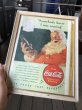 画像1: 40s Vintage Coca-Cola Advertising W/Frame (B929) (1)