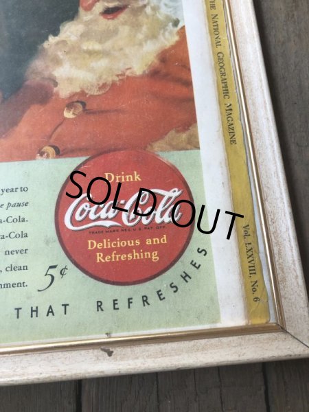 画像2: 40s Vintage Coca-Cola Advertising W/Frame (B929) (2)