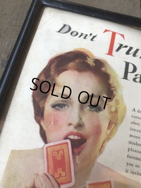 画像3: 30s Vintage Coca-Cola Advertising W/Frame (B938) (3)