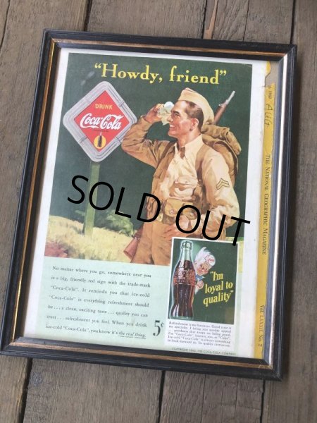 画像5: 40s Vintage Coca-Cola Advertising W/Frame (B930) (5)