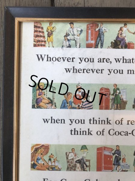 画像3: 40s Vintage Coca-Cola Advertising W/Frame (B923) (3)